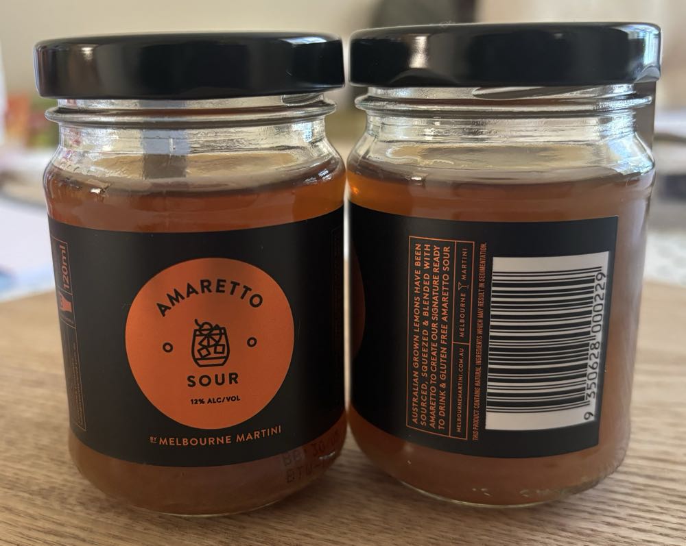 Melbourne Martini Amaretto Sour - Melbourne Martini (120 mL) alcohol collectible [Barcode 9350628000205] - Main Image 2