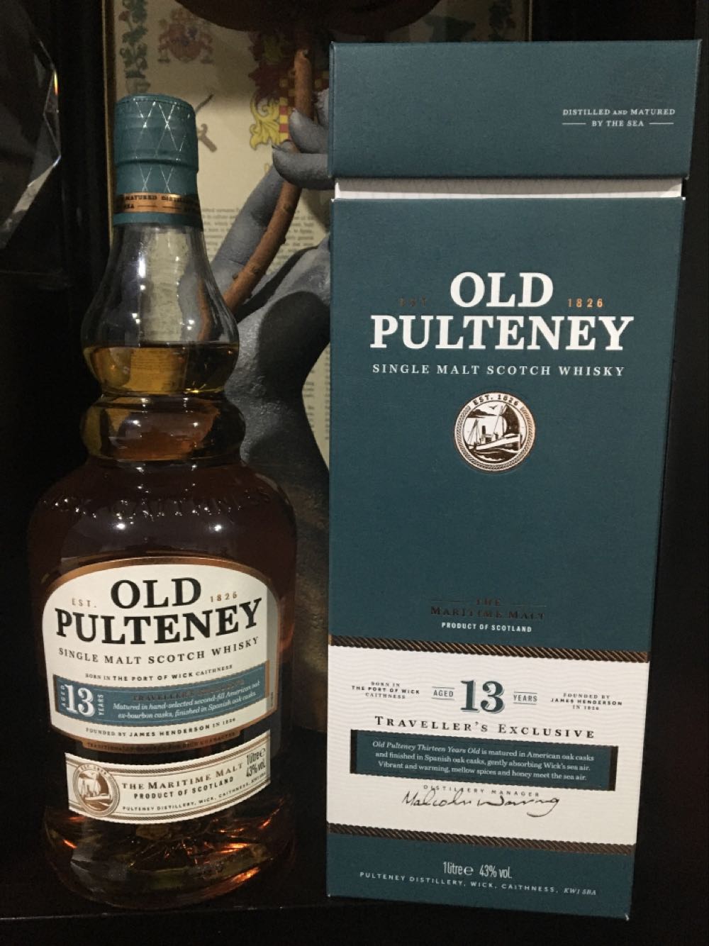 Old Pulteney 13 Years Single Malt Scotch Whisky Gb - Old Pulteney Distillery (1000 mL) alcohol collectible [Barcode 5010509883443] - Main Image 2