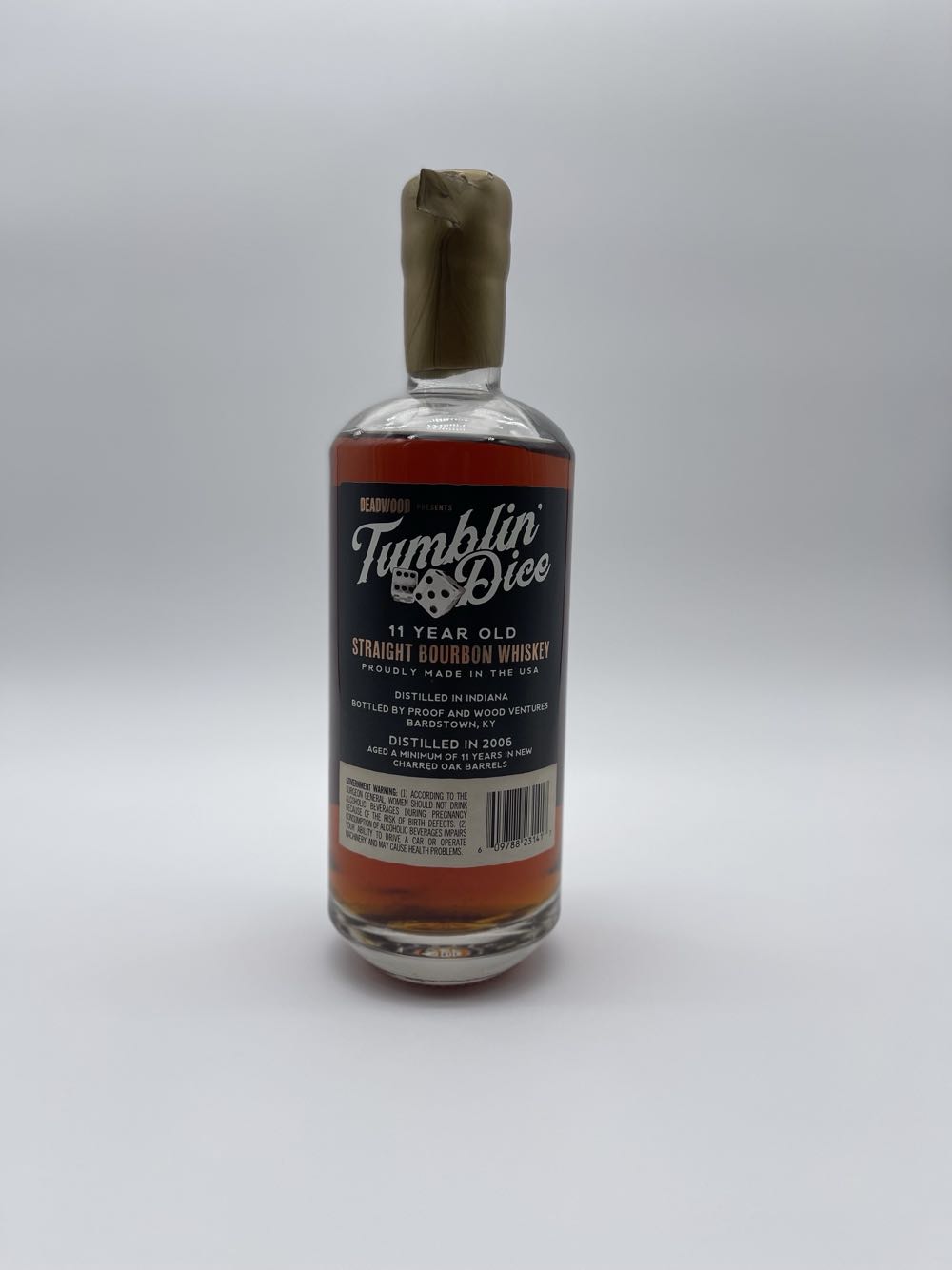 Tumblin Dice 11 Year Bourbon Deadwood - Deadwood Distillery (750 mL) alcohol collectible [Barcode 609788231417] - Main Image 2