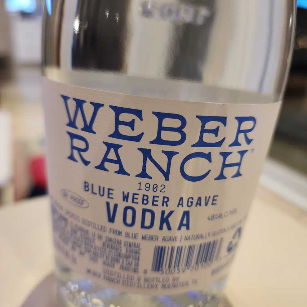 Weber Ranch Blue Weber Agave Vodka - Weber Ranch Distillery (750 mL) alcohol collectible [Barcode 850059701003] - Main Image 2