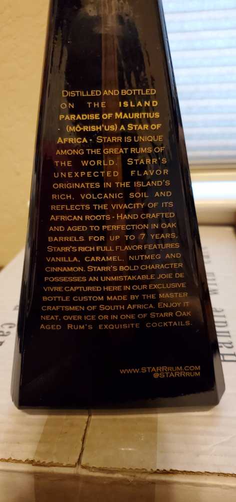 Starr 7yr Rum Parkway Wine & Spirits  alcohol collectible [Barcode 736040532095] - Main Image 2