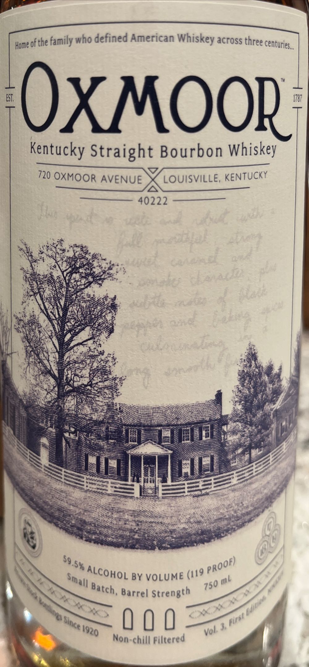 Oxmoor Bourbon - Kentucky Artisan Distillery (750 mL) alcohol collectible - Main Image 2