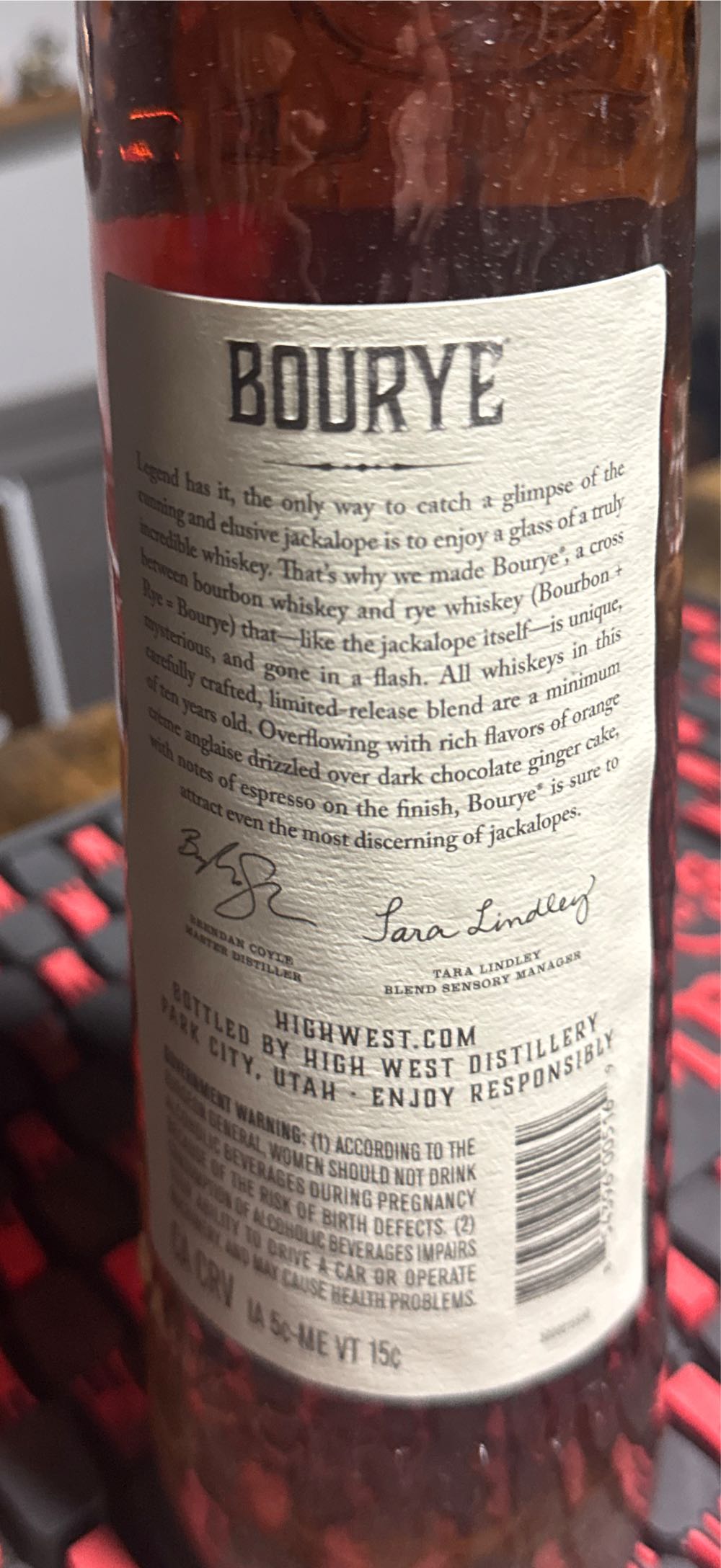 High West Bourye - High West Distillery (750 mL) alcohol collectible [Barcode 854396005169] - Main Image 2