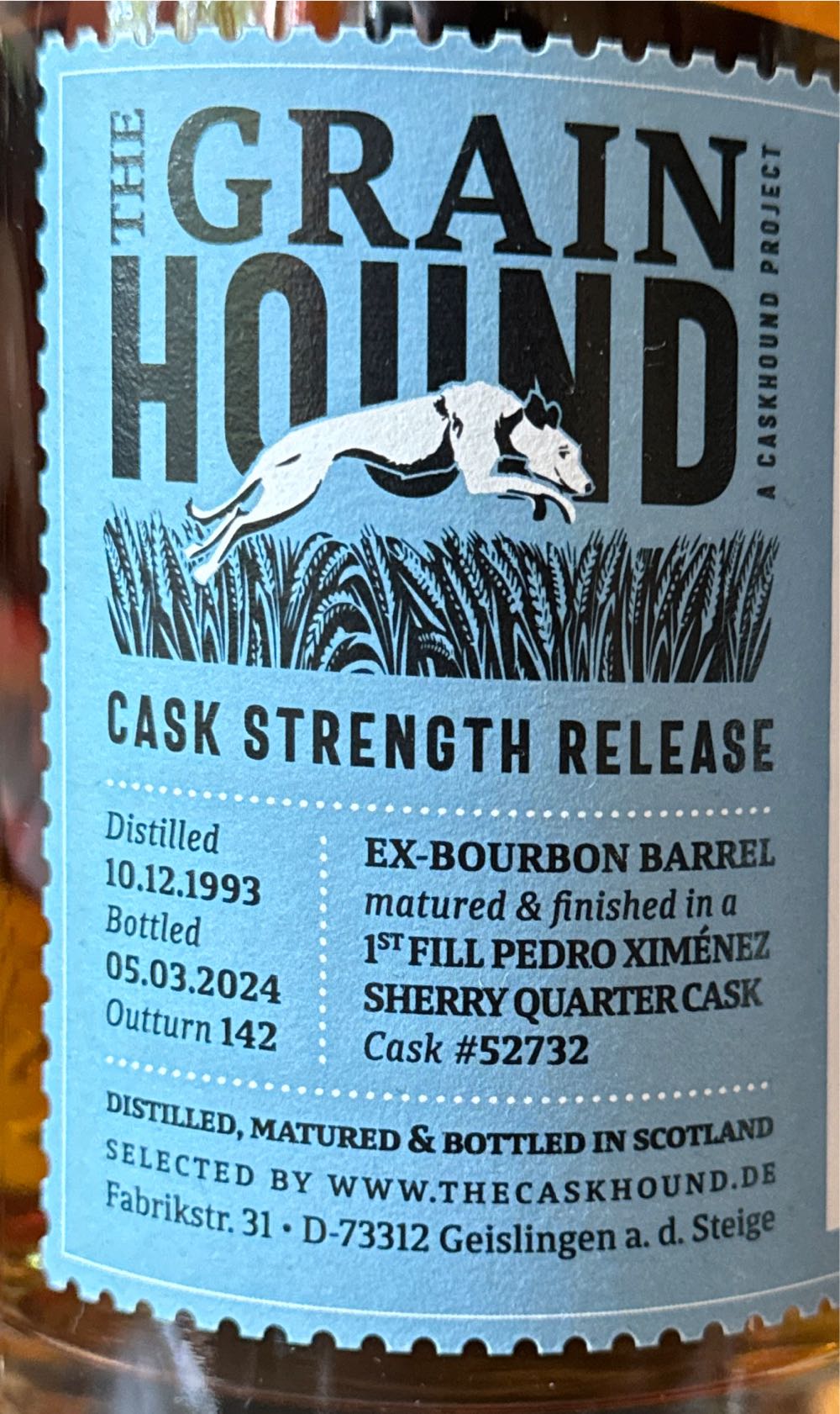 The Grainhound North British 30 Years - The Caskhound (700 mL) alcohol collectible - Main Image 2