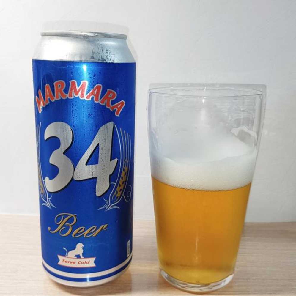 Marmara 34 Beer  - Anadolu Efes Brewery (500 mL) alcohol collectible [Barcode 8690520049904] - Main Image 2
