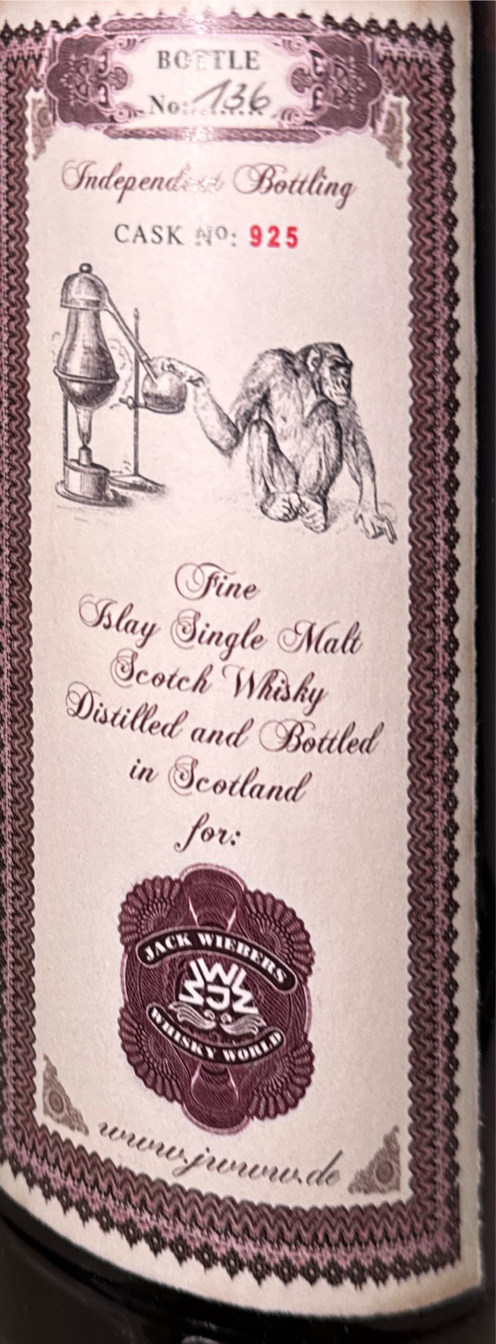 Port Charlotte 19 Years - Jack Wiebers (700 mL) alcohol collectible - Main Image 2