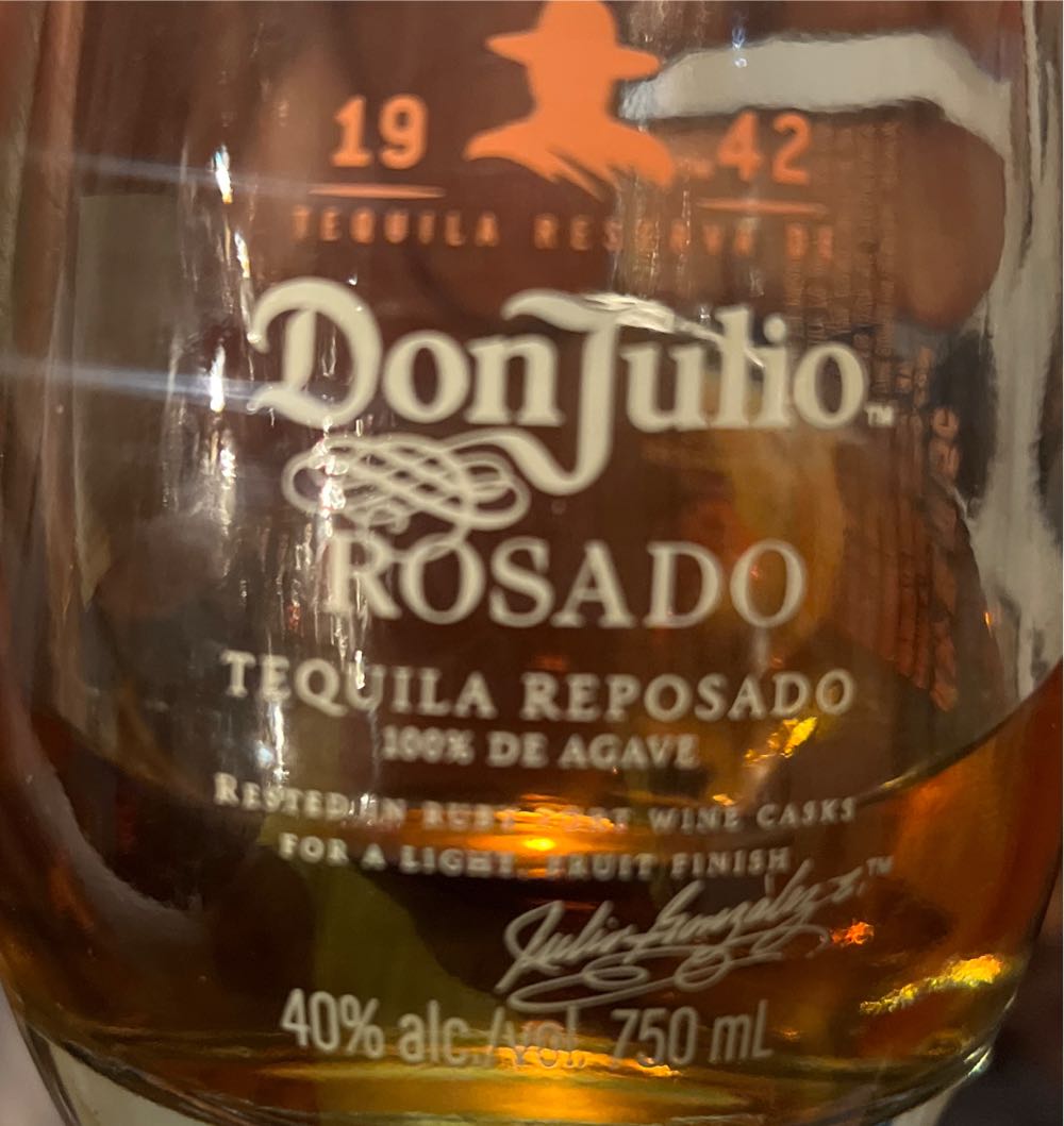 Don Julio 1942 Rosado Reposado Tequila - NOM 1449 (750 mL) alcohol collectible [Barcode 088076187955] - Main Image 2