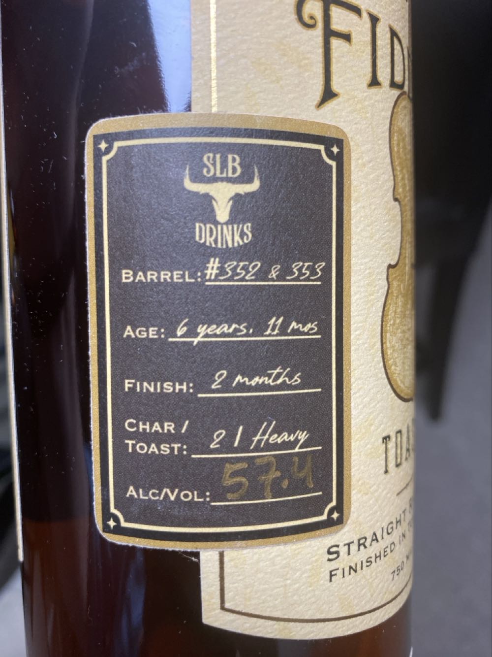 Fiddler Toasted Rye Whiskey - ASW Distillery alcohol collectible [Barcode 851748007529] - Main Image 2