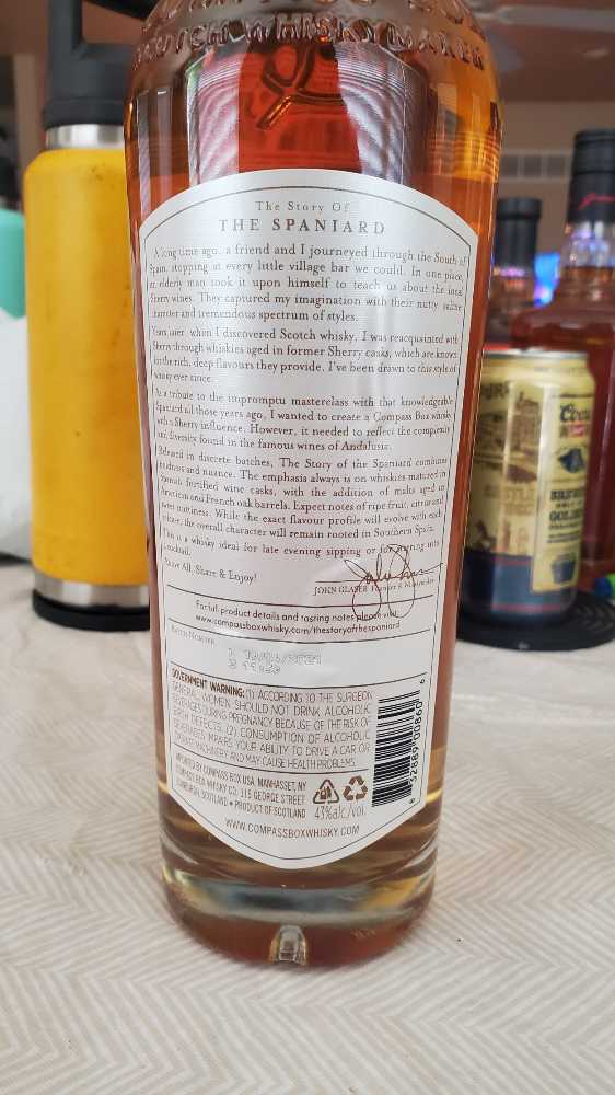 The Spaniard - Compass Box Scotch Whisky Maker alcohol collectible [Barcode 832889008606] - Main Image 2
