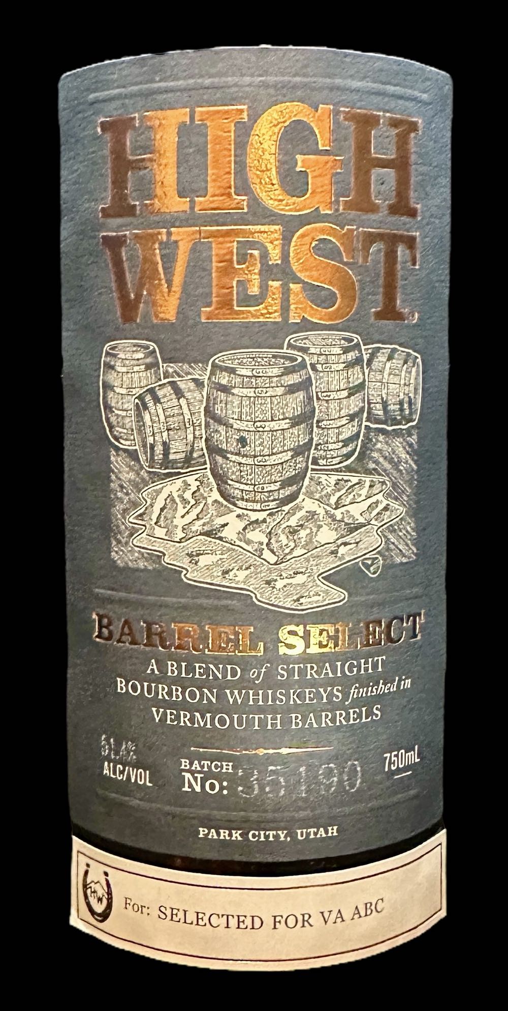 High West Barrel Select - Vermouth - High West Distillery (750 mL) alcohol collectible [Barcode 086003267459] - Main Image 3