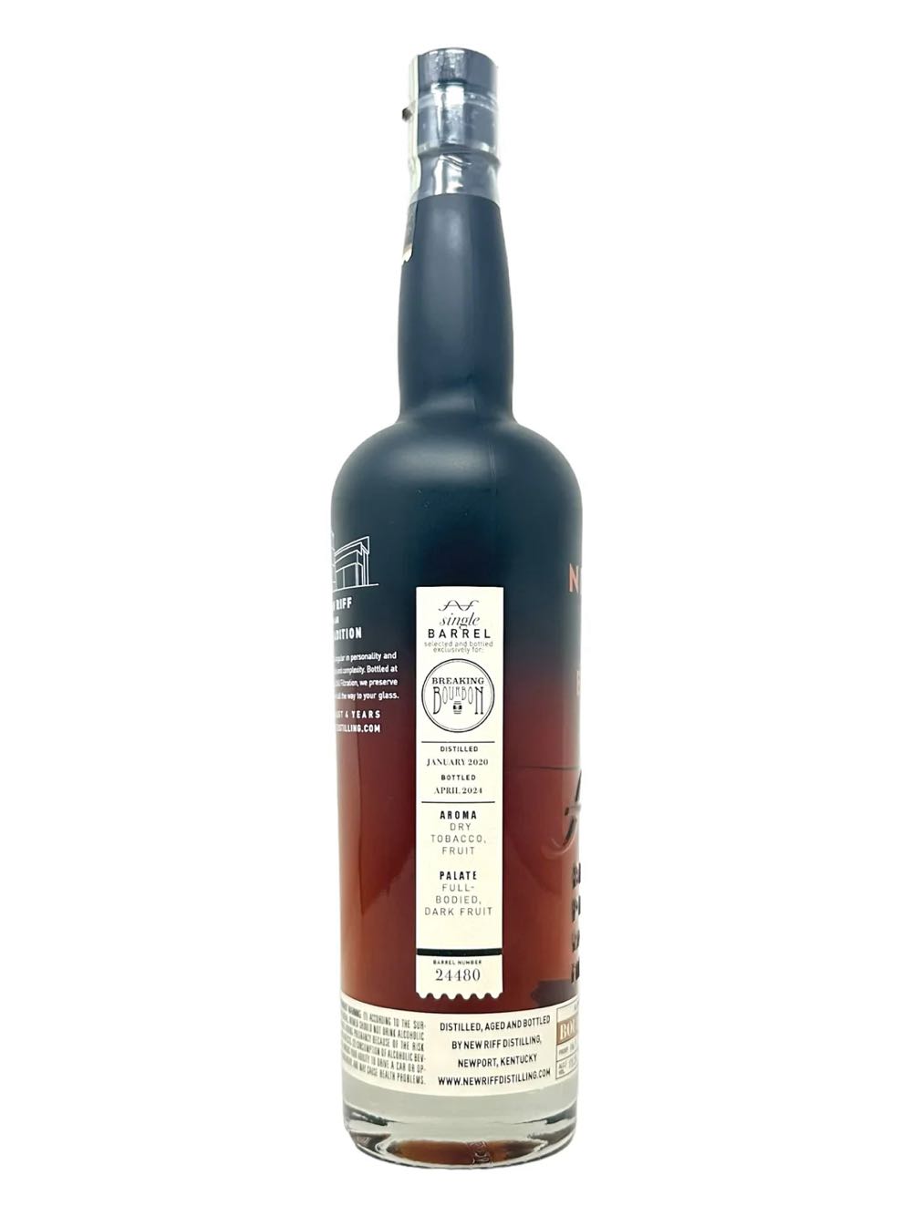 New Riff Distilling Single Barrel Bourbon #24480 - New Riff Distilling (750 mL) alcohol collectible - Main Image 2