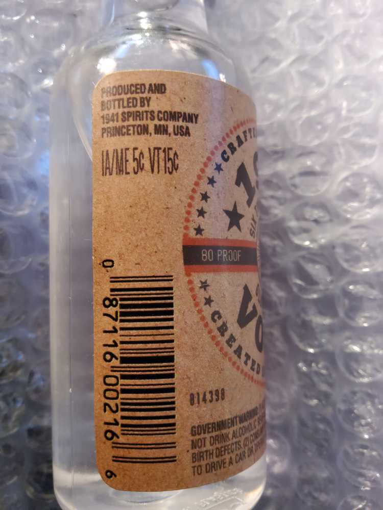 1941 Vodka - 1941 Spirits Company (50 mL) alcohol collectible [Barcode 087116002166] - Main Image 2