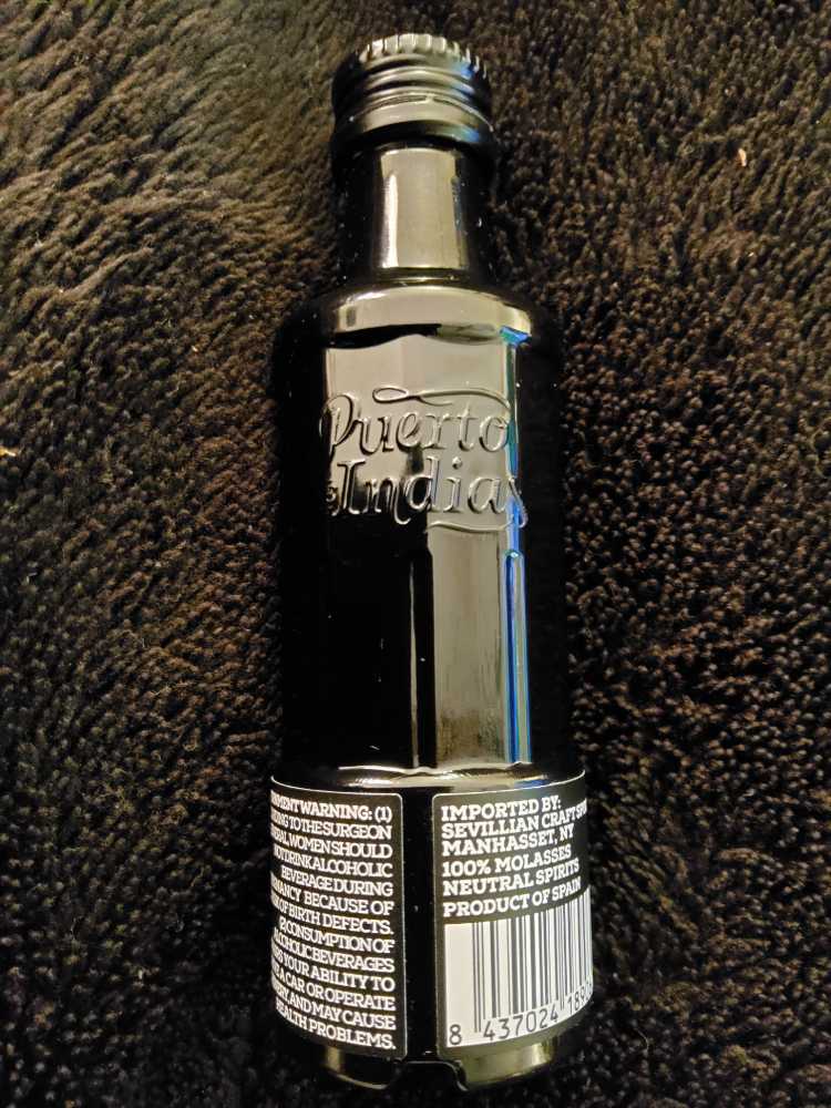 PUERTO DE INDIAS BLACK EDITION GIN - SEVILLIAN CRAFT SPIRITS (50 mL) alcohol collectible [Barcode 8437024189060] - Main Image 2