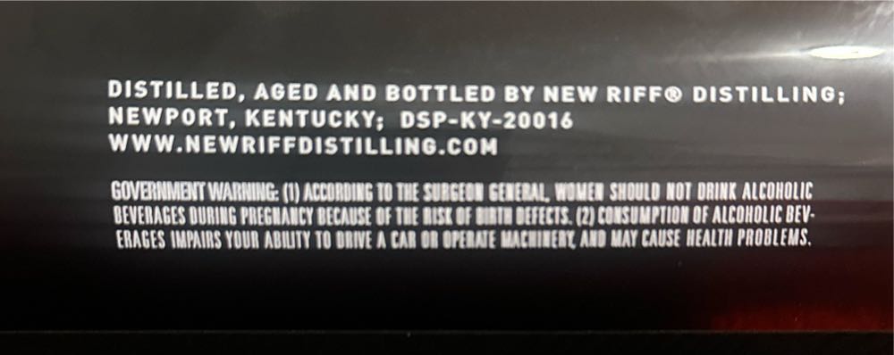 New Riff - 8 Year Bourbon - New Riff Distilling (750 mL) alcohol collectible [Barcode 856302005546] - Main Image 3
