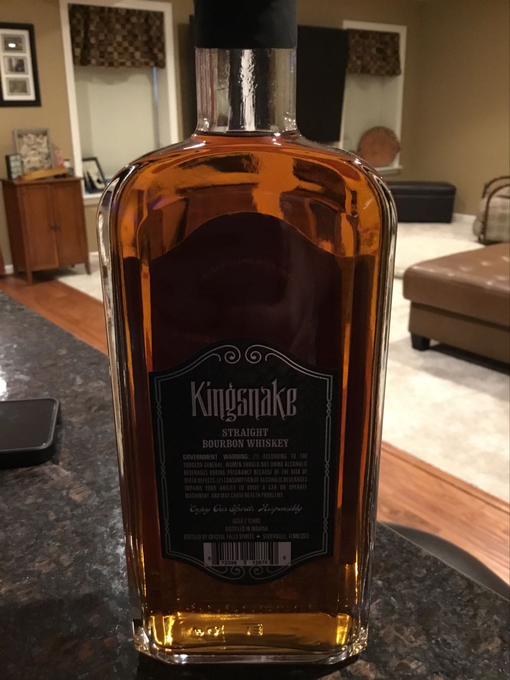 Tennessee Legend Kingsnake Straight Bourbon Whiskey - Crystal Falls Spirits (750 mL) alcohol collectible [Barcode 672299128750] - Main Image 2