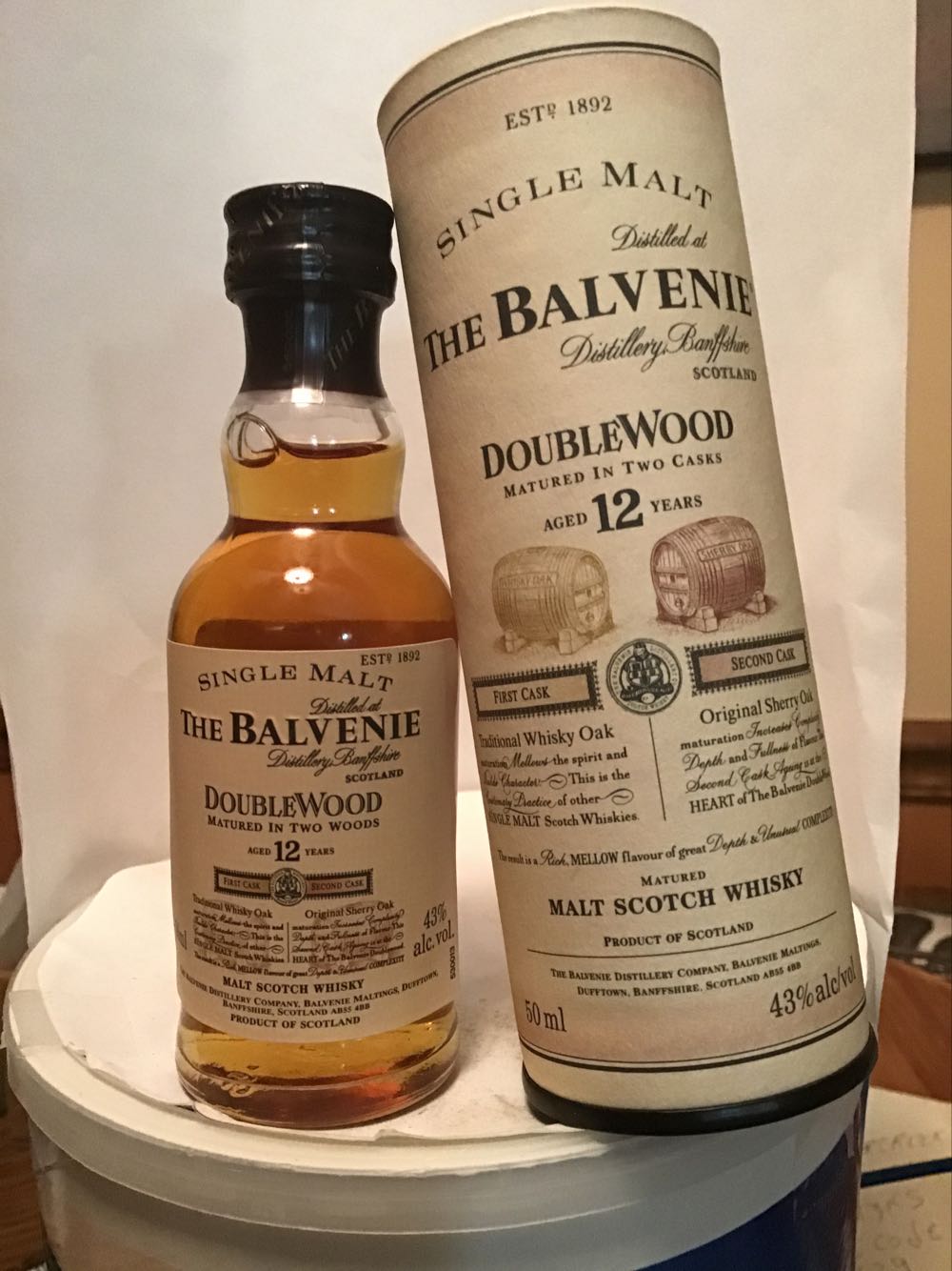 Balvenie Founder’s Reserve 10 Yr. & Doublewood 12 Yr. & Single Barrel 15 Yr. - The Balvenie Distillery Co. (50 mL) alcohol collectible - Main Image 2