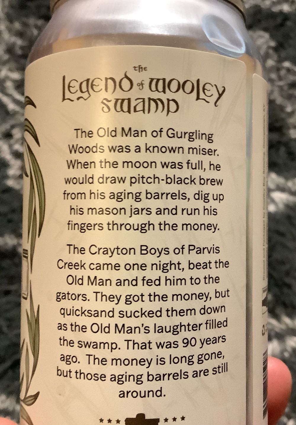 Country Boy Legend Of Wooley Swamp - Country Boy Brewing Company, Lexington alcohol collectible - Main Image 4