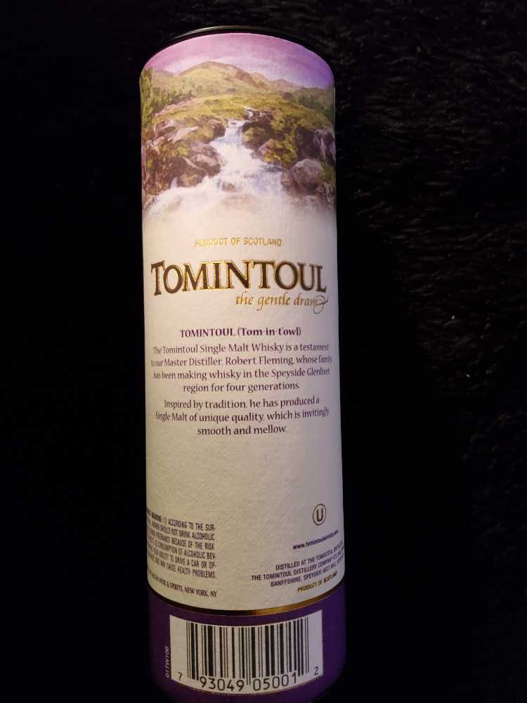 Tomintoul 10 Year Old Scotch 50ml Wine - Tomintoul Distillery (50 mL) alcohol collectible [Barcode 793049050012] - Main Image 2