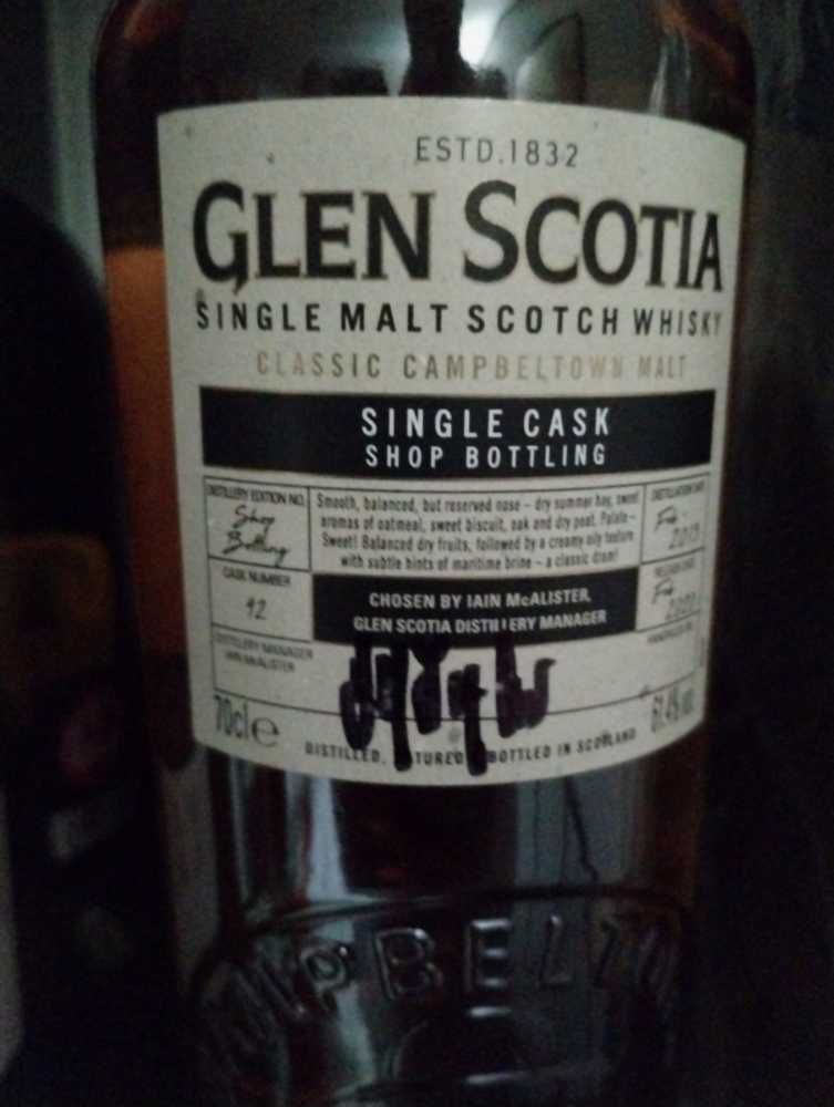 Glen Scotia Single Cask  - Glen Scotia Distillery (50 mL) alcohol collectible [Barcode 5016840333227] - Main Image 2