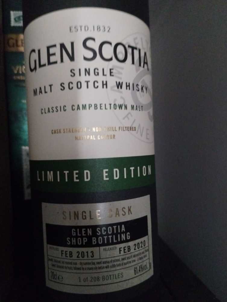 Glen Scotia Single Cask  - Glen Scotia Distillery (50 mL) alcohol collectible [Barcode 5016840333227] - Main Image 3