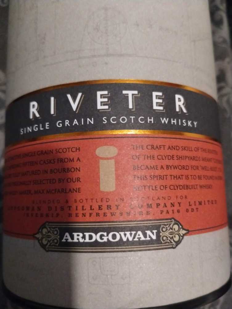 Clydebuilt Riveter - Ardgowan Distillery (700 mL) alcohol collectible [Barcode 5060525640261] - Main Image 2
