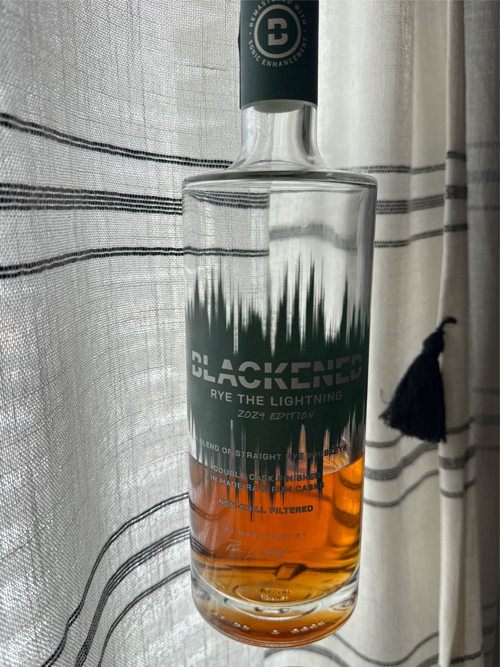Blackened Rye The Lightning 2024 Edition 92 proof - Sweet Amber Distilling Co. (750 mL) alcohol collectible [Barcode 850056044004] - Main Image 2