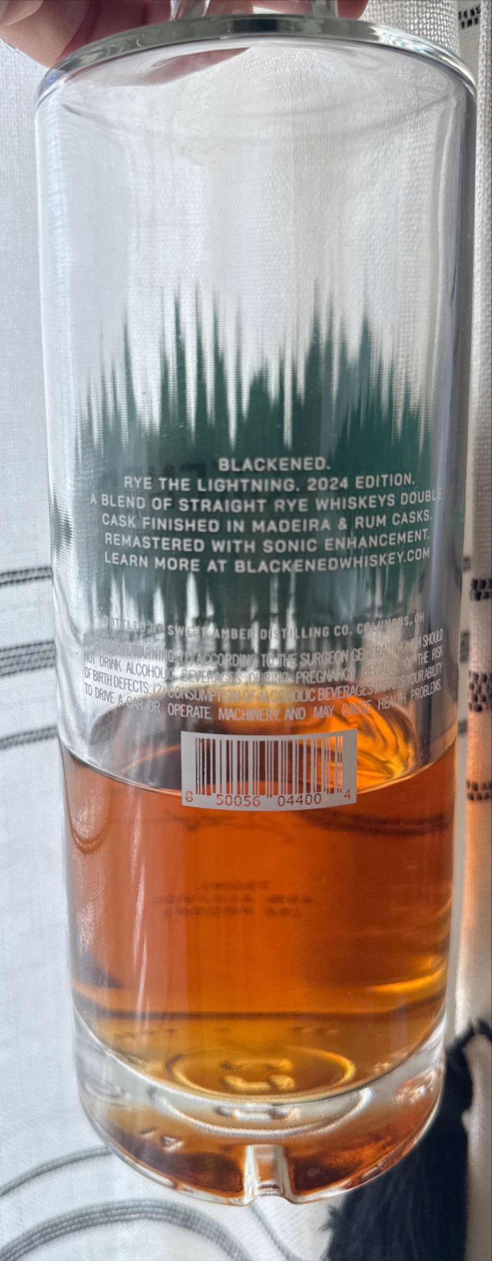 Blackened Rye The Lightning 2024 Edition 92 proof - Sweet Amber Distilling Co. (750 mL) alcohol collectible [Barcode 850056044004] - Main Image 3