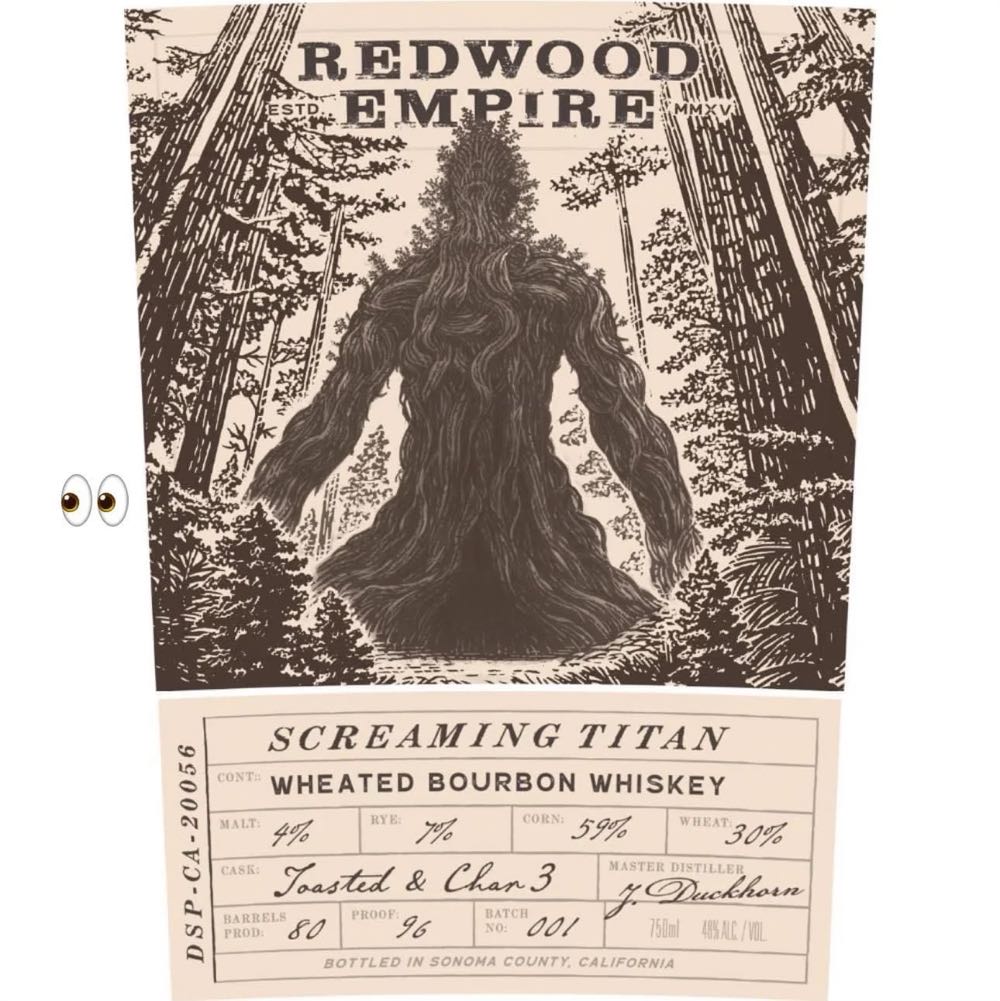 Redwood Empire Screaming Titan  (750 mL) alcohol collectible [Barcode 851718000819] - Main Image 2