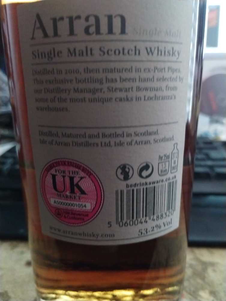 Arran 13 Year Old Small Batch - Arran (700 mL) alcohol collectible [Barcode 5060044488320] - Main Image 4