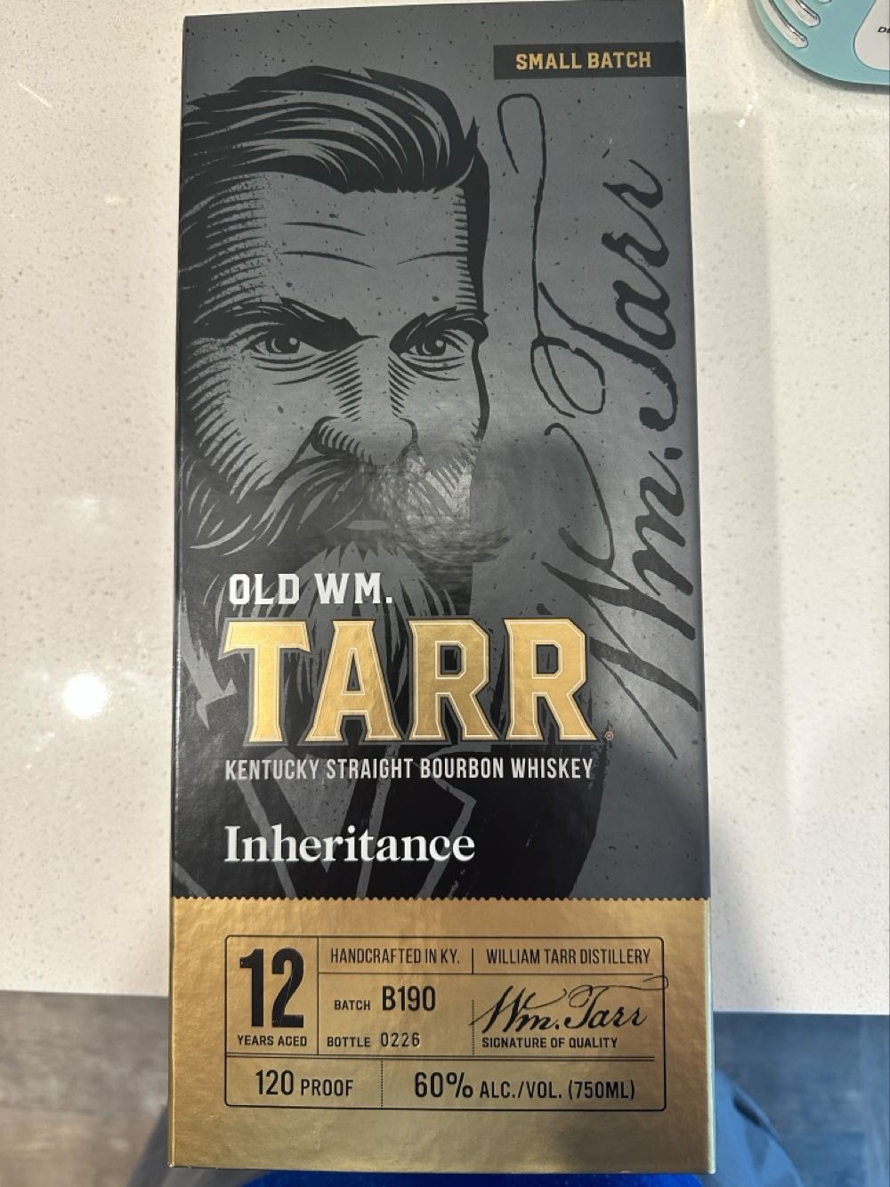 Old WM Tarr Inheritance - William Tarr distillery (750 mL) alcohol collectible [Barcode 860004735601] - Main Image 2