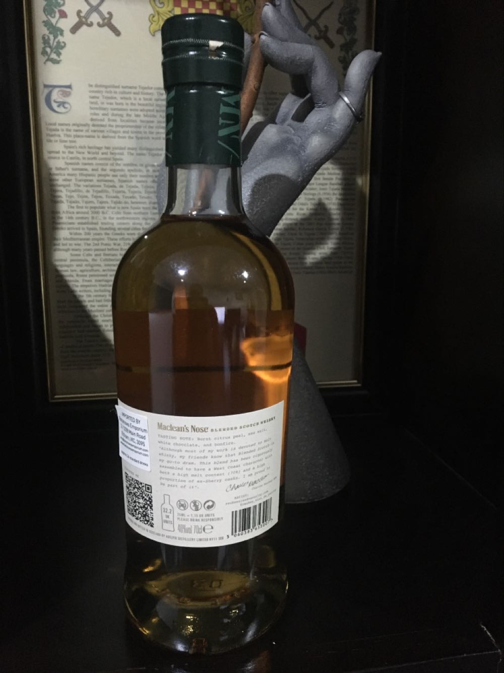 Maclean’s Nose - Adelphi (700 mL) alcohol collectible [Barcode 5060383653007] - Main Image 4