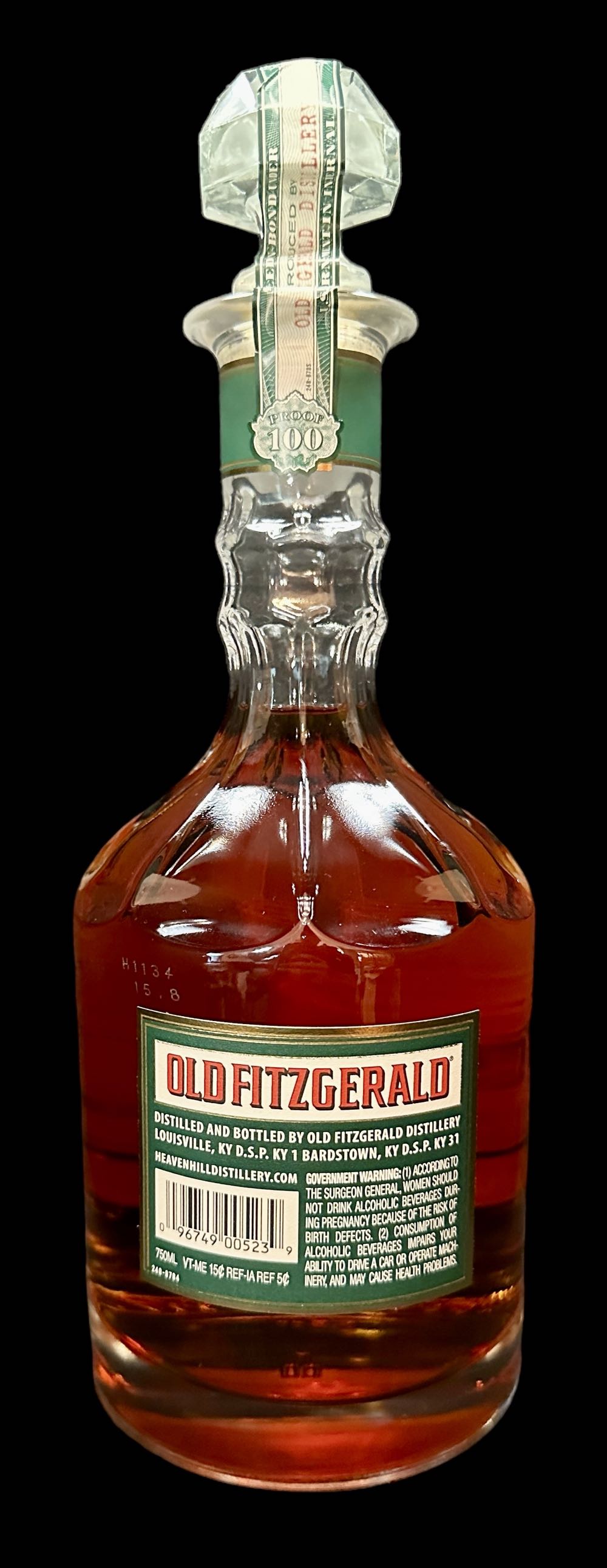 Old Fitzgerald Bottled in Bond 10 Year - Old Fitzgerald Distillery (750 mL) alcohol collectible [Barcode 096749005239] - Main Image 2