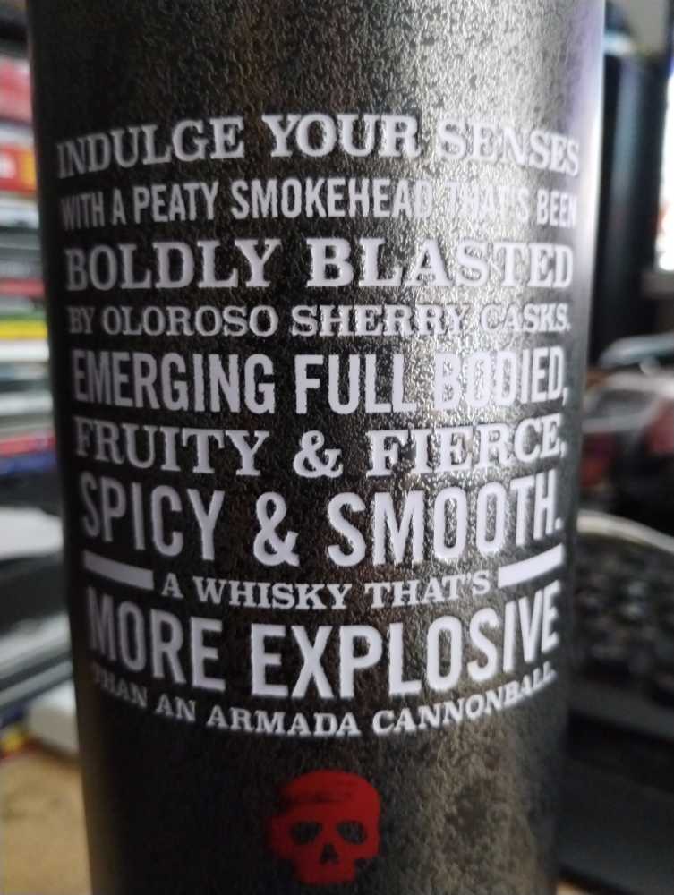 Smokehead Sherry Cask Blast - Ian MacLeod Distilleries (700 mL) alcohol collectible [Barcode 5010852040470] - Main Image 2