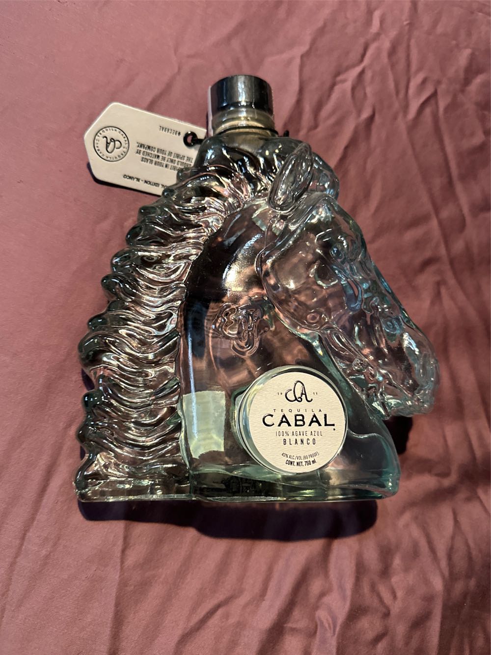 Cabal Tequila Cabal Blanco Limited Edition Horsehead Bottle 750ml - NOM 1480 (750 mL) alcohol collectible [Barcode 649985884443] - Main Image 2
