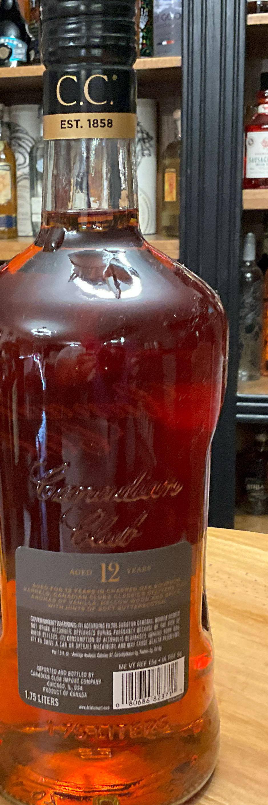 Canadian Club Classic Blended Whisky  12yr - Canadian Club Import Company (1.75 L) alcohol collectible [Barcode 080686823711] - Main Image 2