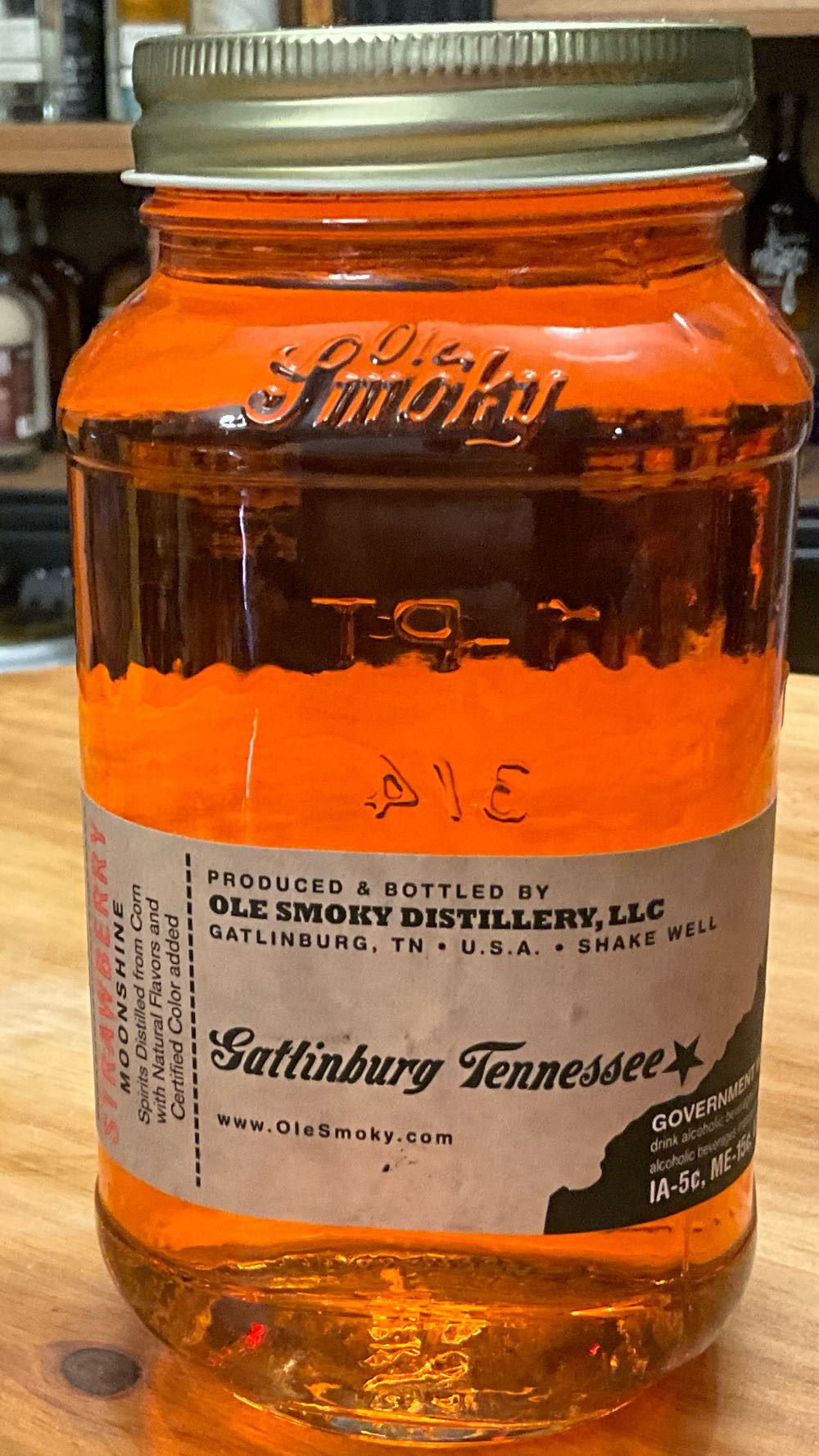 Ole Smoky Moonshine - Strawberry - Ole Smokey Distillery (750 mL) alcohol collectible [Barcode 856011004878] - Main Image 2