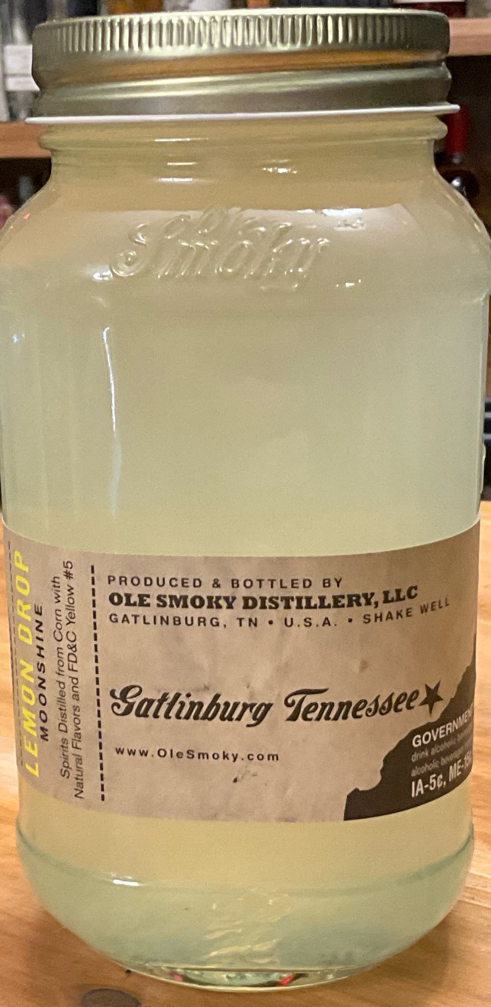 Ole Smoky Moonshine - Lemon Drop - Ole Smokey Distillery (750 mL) alcohol collectible [Barcode 856011004885] - Main Image 2