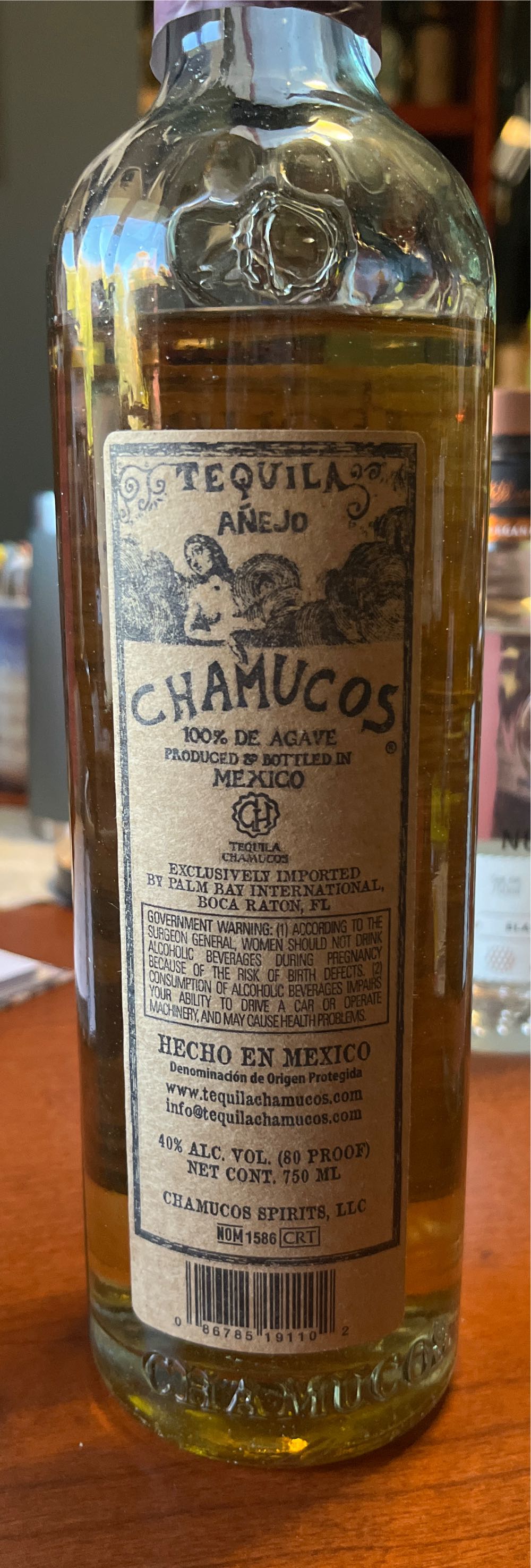 Chamucos Anejo Tequila Anejo 750ml Liquors Book - NOM 1586 (750 mL) alcohol collectible [Barcode 086785191102] - Main Image 2