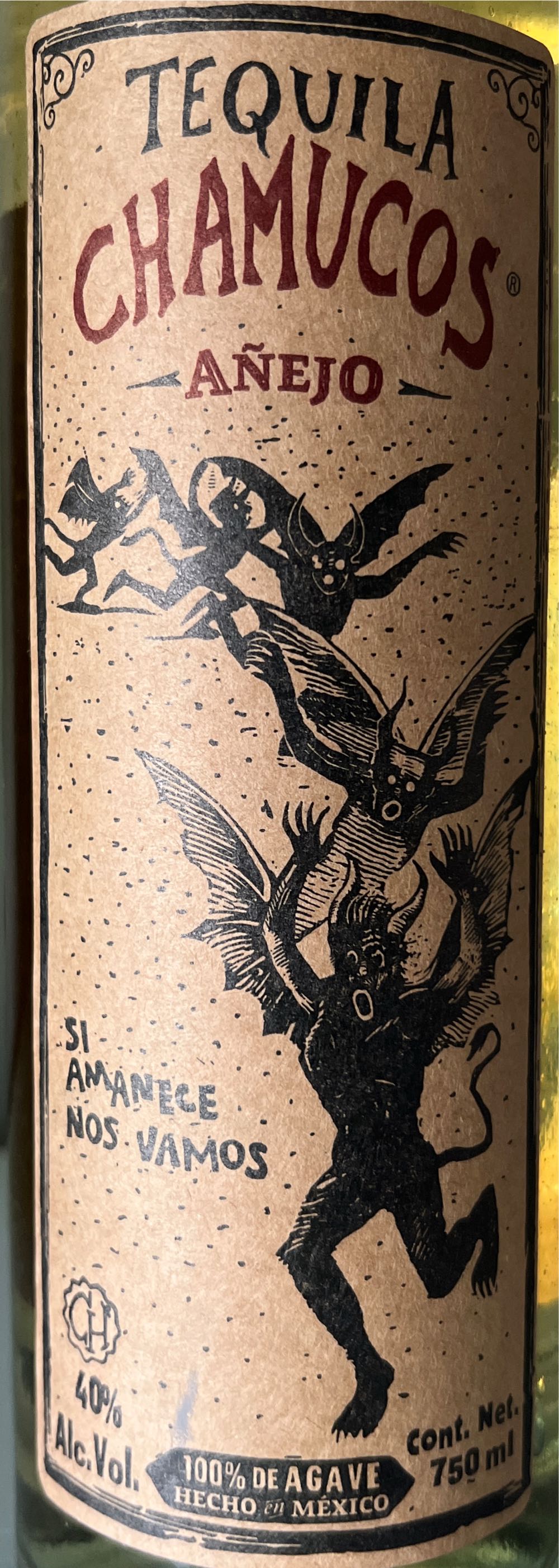 Chamucos Anejo Tequila Anejo 750ml Liquors Book - NOM 1586 (750 mL) alcohol collectible [Barcode 086785191102] - Main Image 3