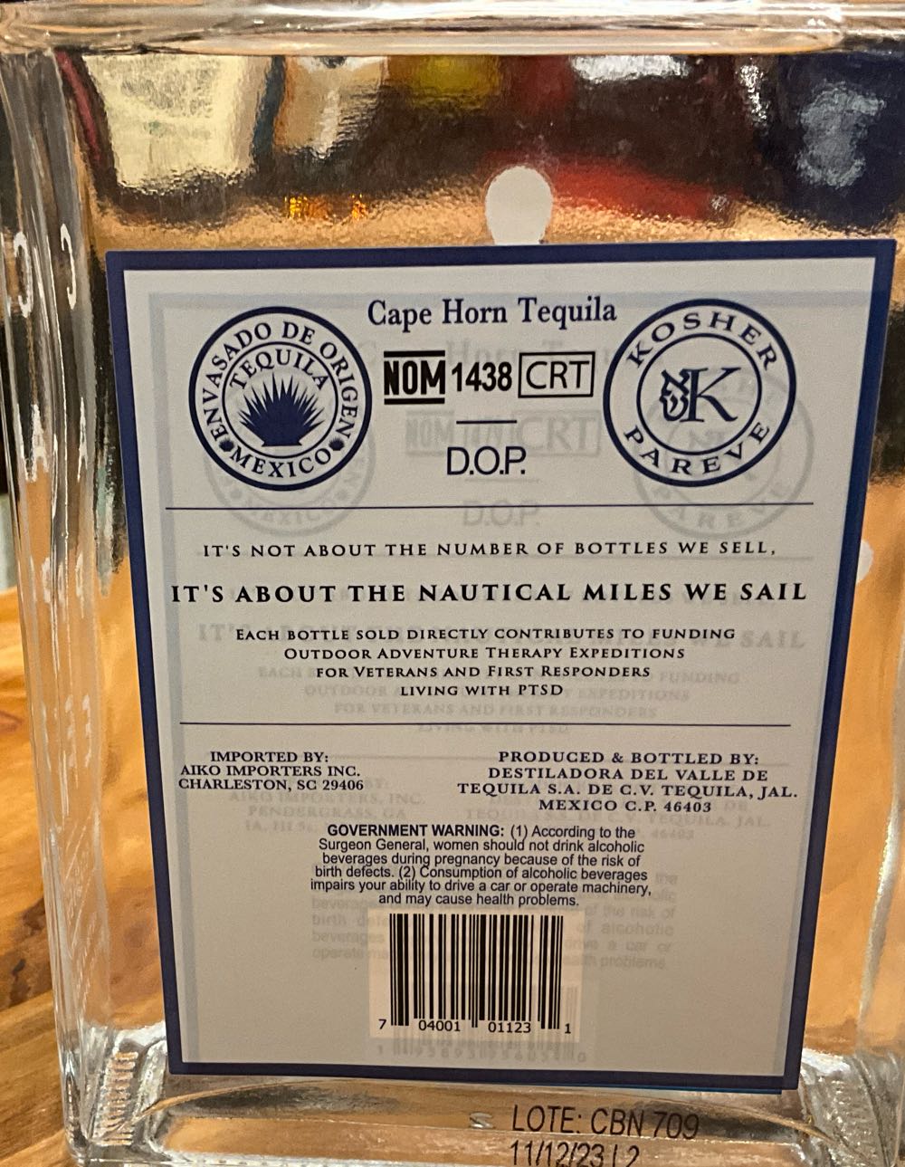 Cape Horn Blanco Tequila - Destiladora del Valle de Tequila (750 mL) alcohol collectible [Barcode 704001011231] - Main Image 2