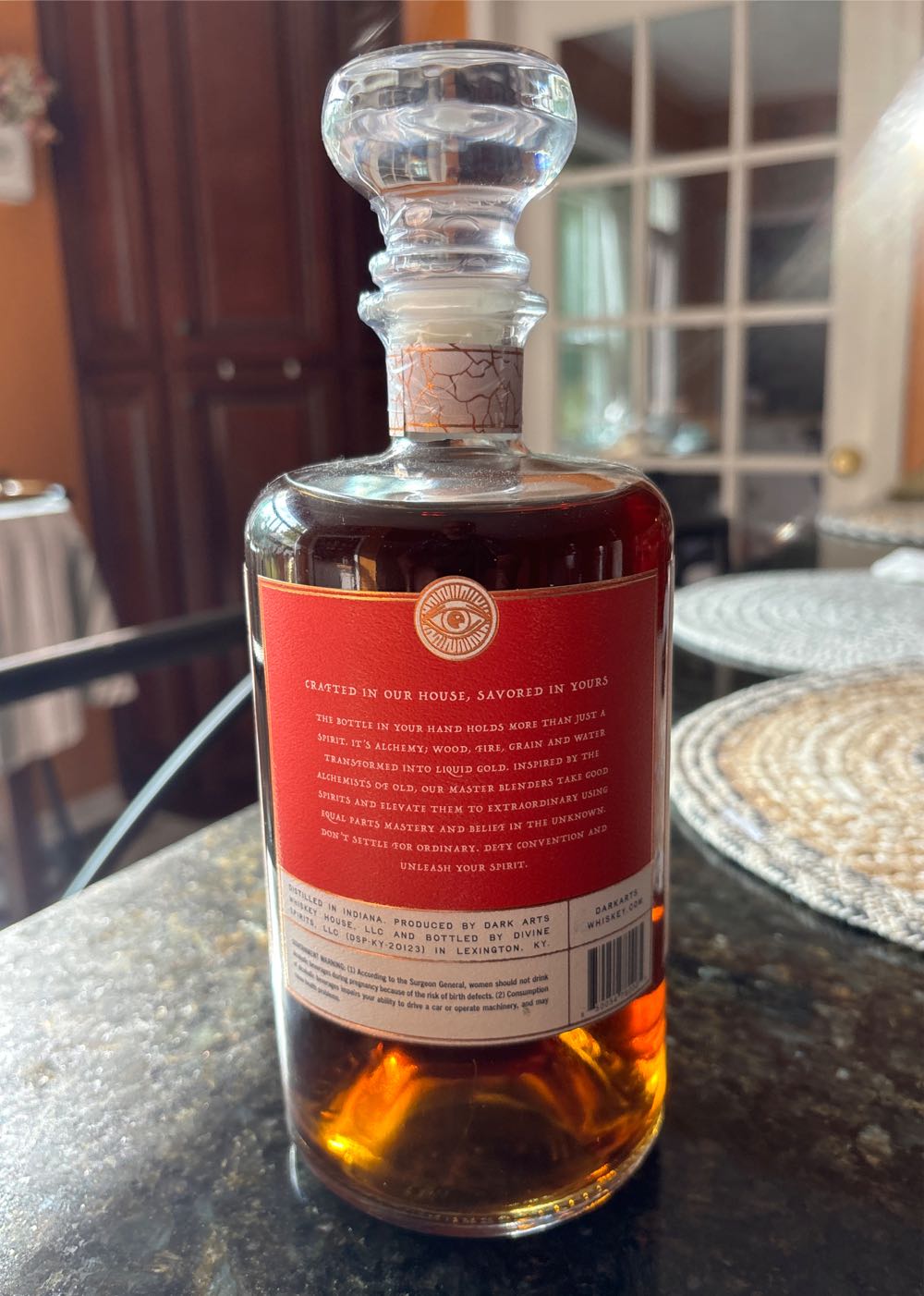 Dark Arts Bourbon Whiskey Finished In Tokaji Wine Cask - Dark Arts Whiskey House (750 mL) alcohol collectible [Barcode 850054780065] - Main Image 2