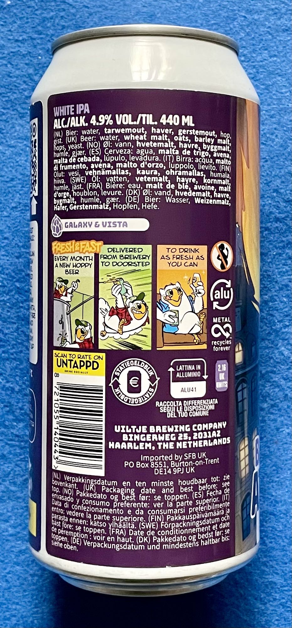 Balcony Bonfire At Your Bnb - Uiltje Brewing Company (440 mL) alcohol collectible [Barcode 8721055140443] - Main Image 3