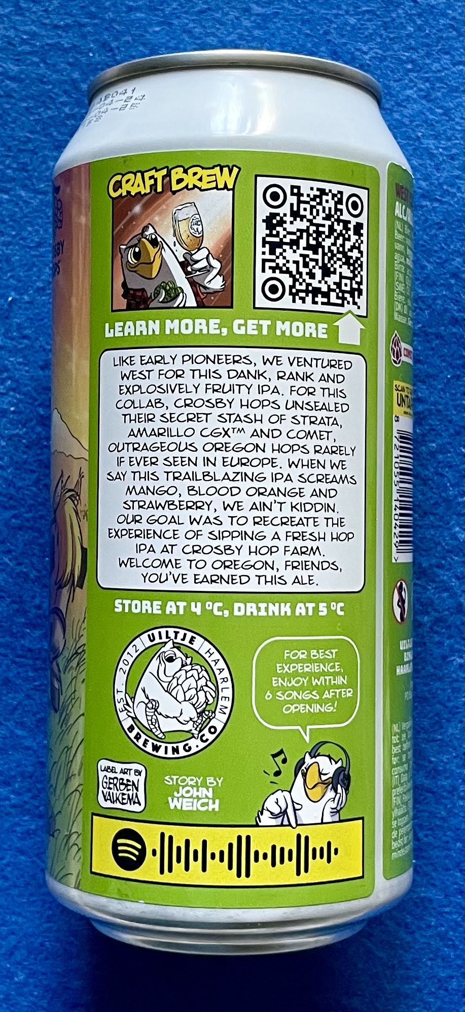 Oregon Trail Ale - Uiltje Brewing Company (440 mL) alcohol collectible [Barcode 8721055140429] - Main Image 4