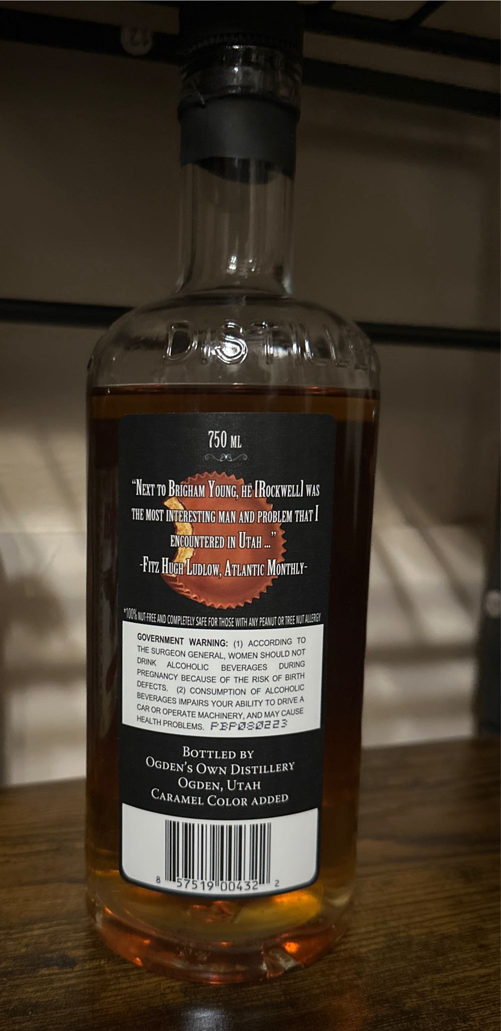 Porter’s Peanut Butter Flavored Whiskey  alcohol collectible [Barcode 857519004322] - Main Image 2