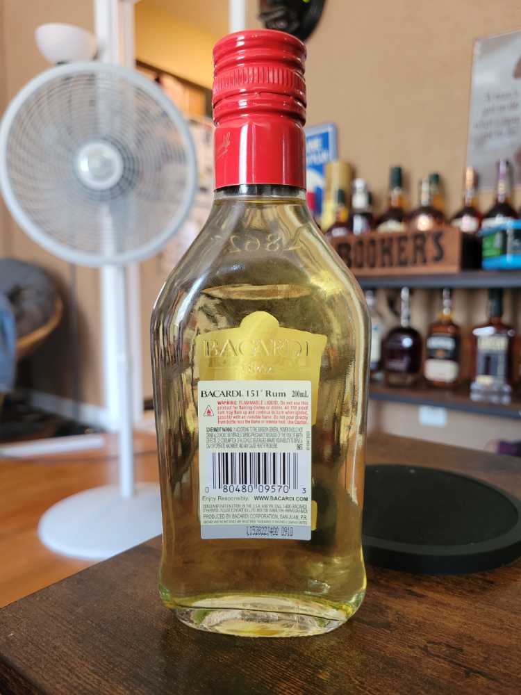 Bacardi 151 200 ml - Bacardi alcohol collectible [Barcode 080480095703] - Main Image 2