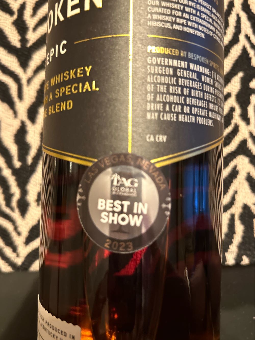 Bespoken The Epic - Bespoken (750 mL) alcohol collectible [Barcode 860007842009] - Main Image 2