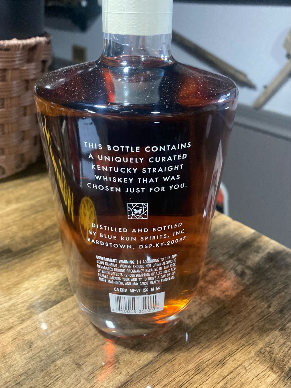 Blue Run Chosen L&K safe word Bib - Blue Run Spirits (750 mL) alcohol collectible [Barcode 850043352259] - Main Image 2