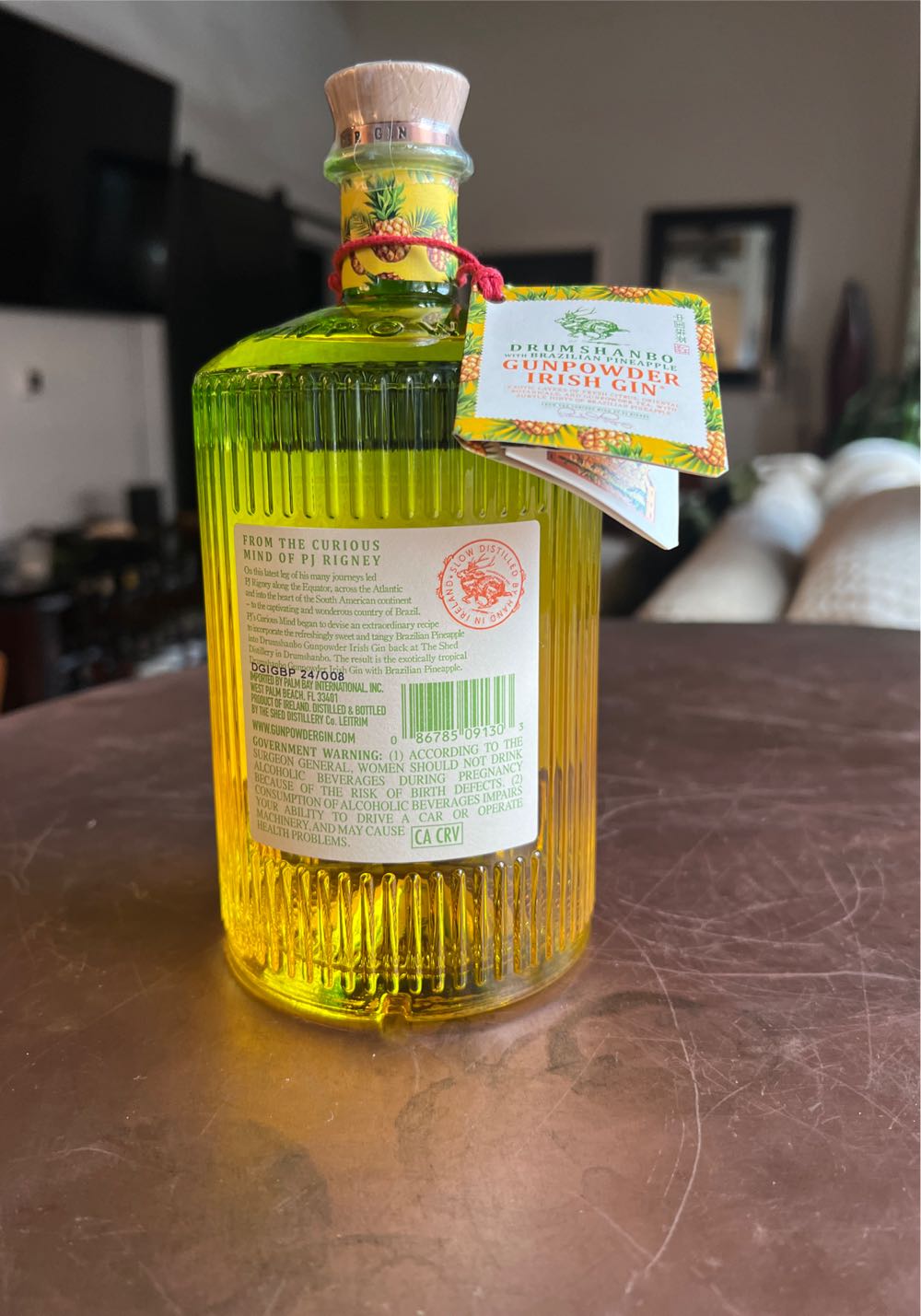 Gin Gunpowder - Brazilian Pineapple  - The Shed Distillery (700 mL) alcohol collectible [Barcode 086785091303] - Main Image 2