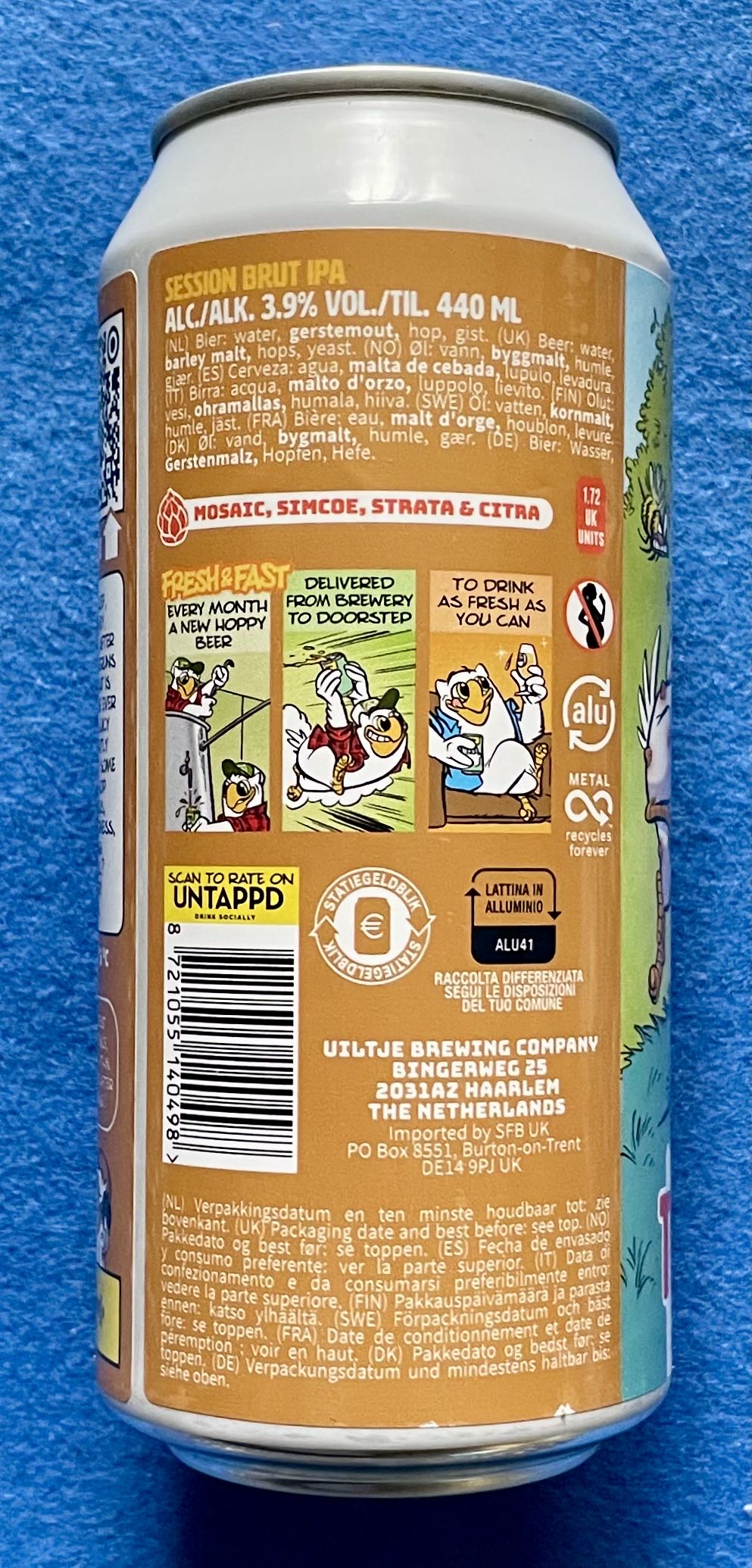 Beehive Tetherball - Uiltje Brewing Company (440 mL) alcohol collectible [Barcode 8721055140498] - Main Image 3