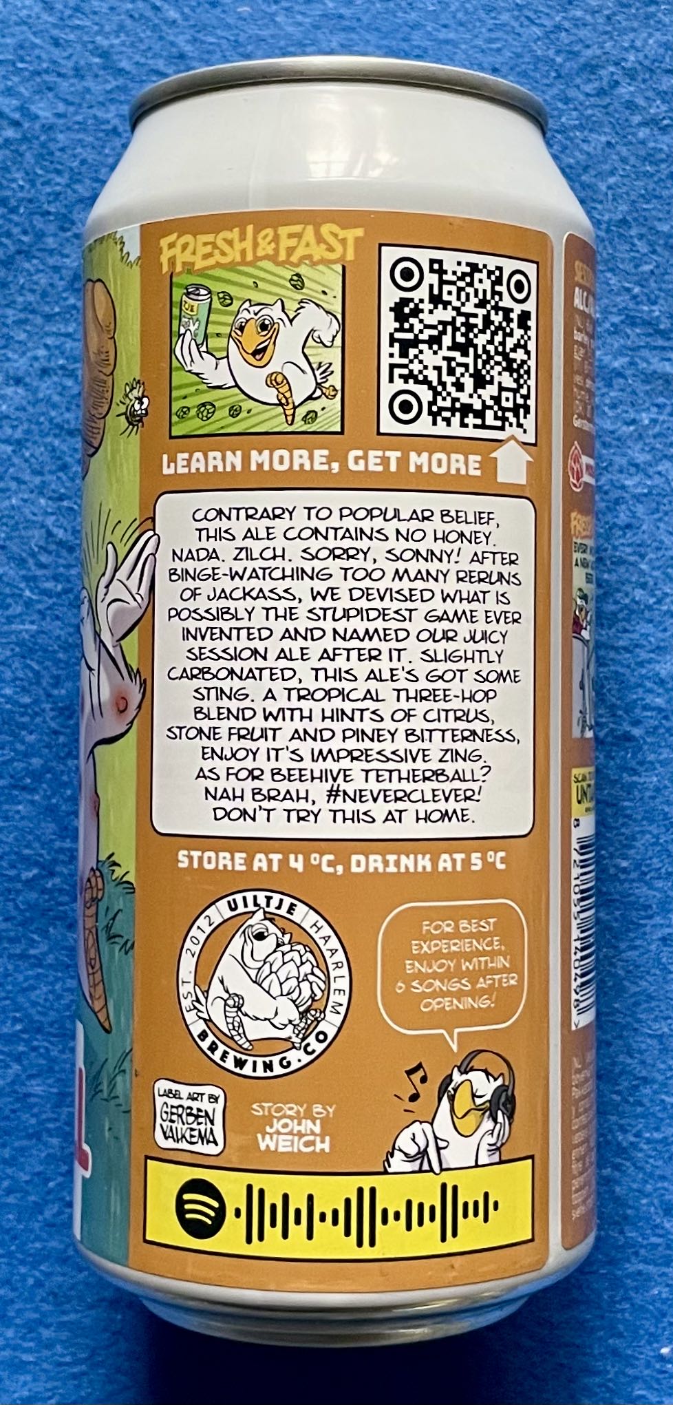 Beehive Tetherball - Uiltje Brewing Company (440 mL) alcohol collectible [Barcode 8721055140498] - Main Image 4